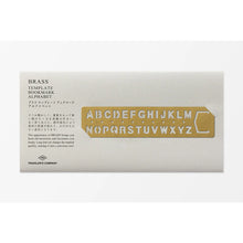 Load image into Gallery viewer, Traveler's Company Brass Template Bookmark Alphabet