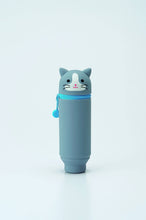 Load image into Gallery viewer, PuniLabo Stand Up Pen Case: Gray Cat