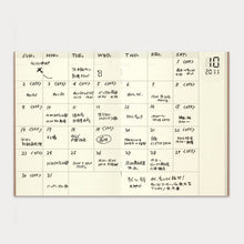 Load image into Gallery viewer, Traveler's Notebook Passport Size 006 Refill, Monthly Free Layout
