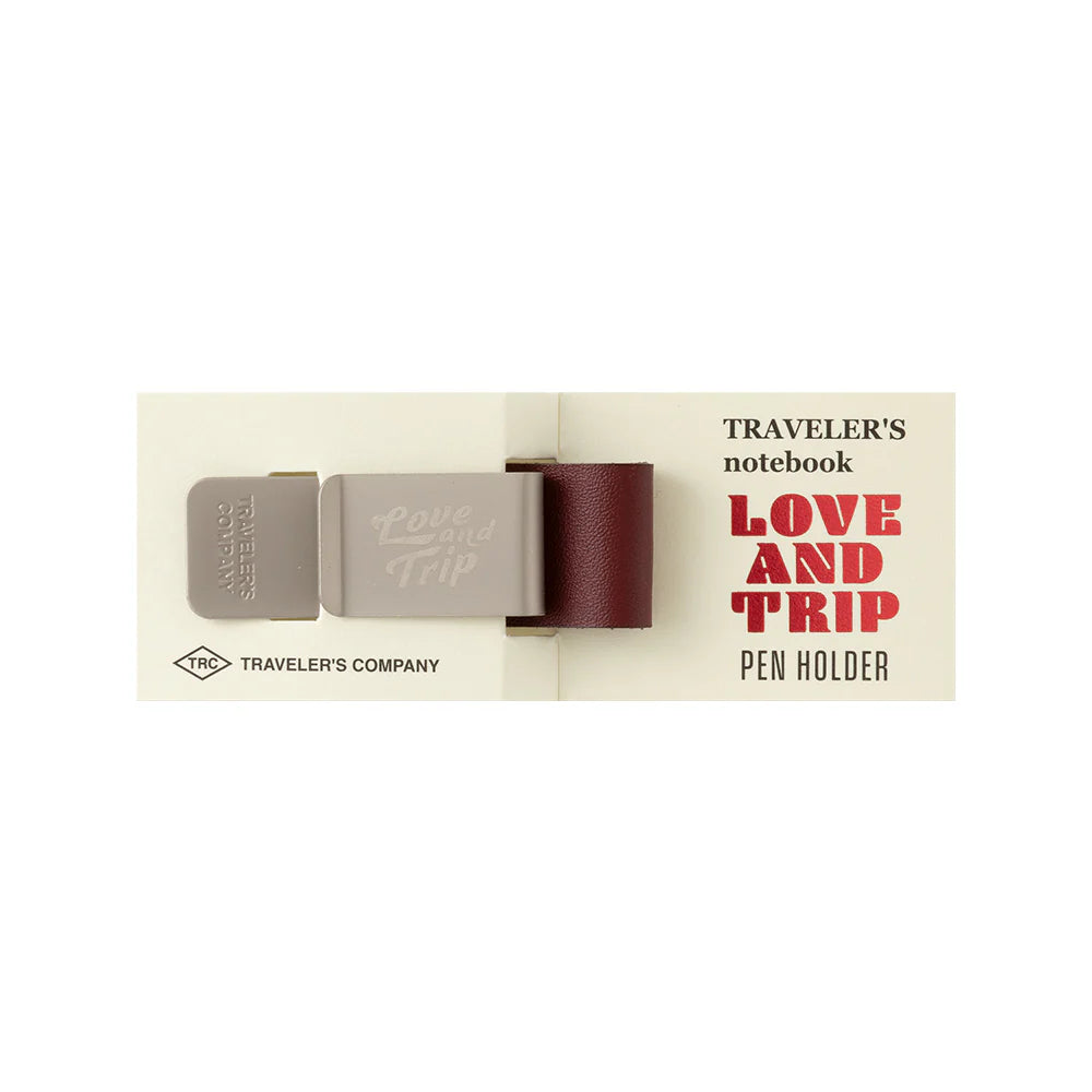 TRAVELER'S notebook Pen Holder LOVE AND TRIP Red