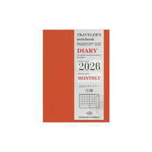 Load image into Gallery viewer, TRAVELER&#39;S notebook 2026 Monthly (Passport Size)
