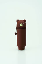 Load image into Gallery viewer, PuniLabo Stand Up Pen Case: Gray Cat
