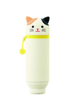 Load image into Gallery viewer, PuniLabo Stand Up Pen Case: Gray Cat
