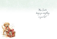 Load image into Gallery viewer, Golden Present Christmas Greeting Card
