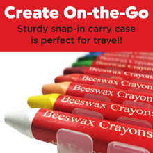 Load image into Gallery viewer, 12 Brilliant Beeswax Crayons in Storage Case for Kids
