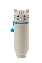 Load image into Gallery viewer, PuniLabo Stand Up Pen Case: Gray Cat
