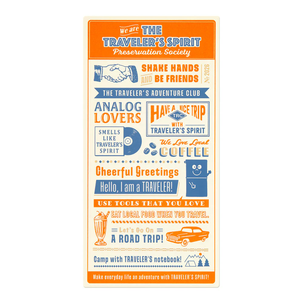 TRAVELER'S notebook Plastic Sheet 2026 (Regular Size)