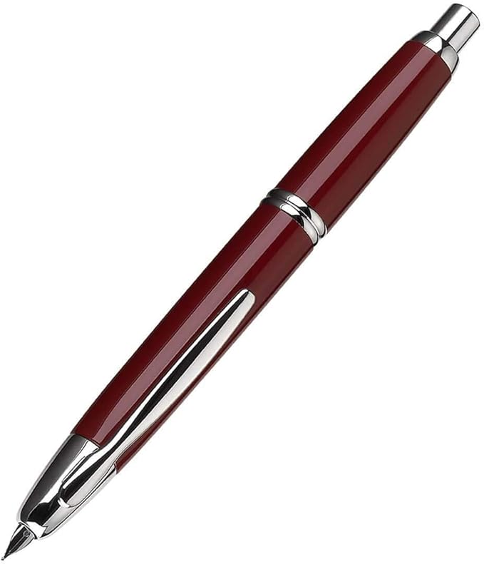 Pilot Vanishing Point 60244 Red Rhodium Fountain Pen with Medium Nib