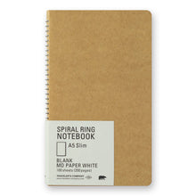 Load image into Gallery viewer, TRC SPIRAL RING NOTEBOOK (A5 Slim) Blank MD Paper White
