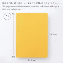 Load image into Gallery viewer, 365DAYS NOTEBOOK A5 YELLOW (S4107)
