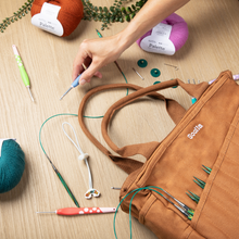 Load image into Gallery viewer, Soolla Studio Artist Bag, Desert Rose, Knitting Project Bag

