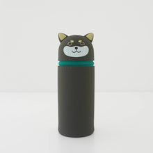 Load image into Gallery viewer, PuniLabo Stand Up Pen Case - Canine Collection : Black Shiba
