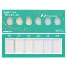 Load image into Gallery viewer, Kuretake Gansai Tambi ”Opal Colors” 6 colors set
