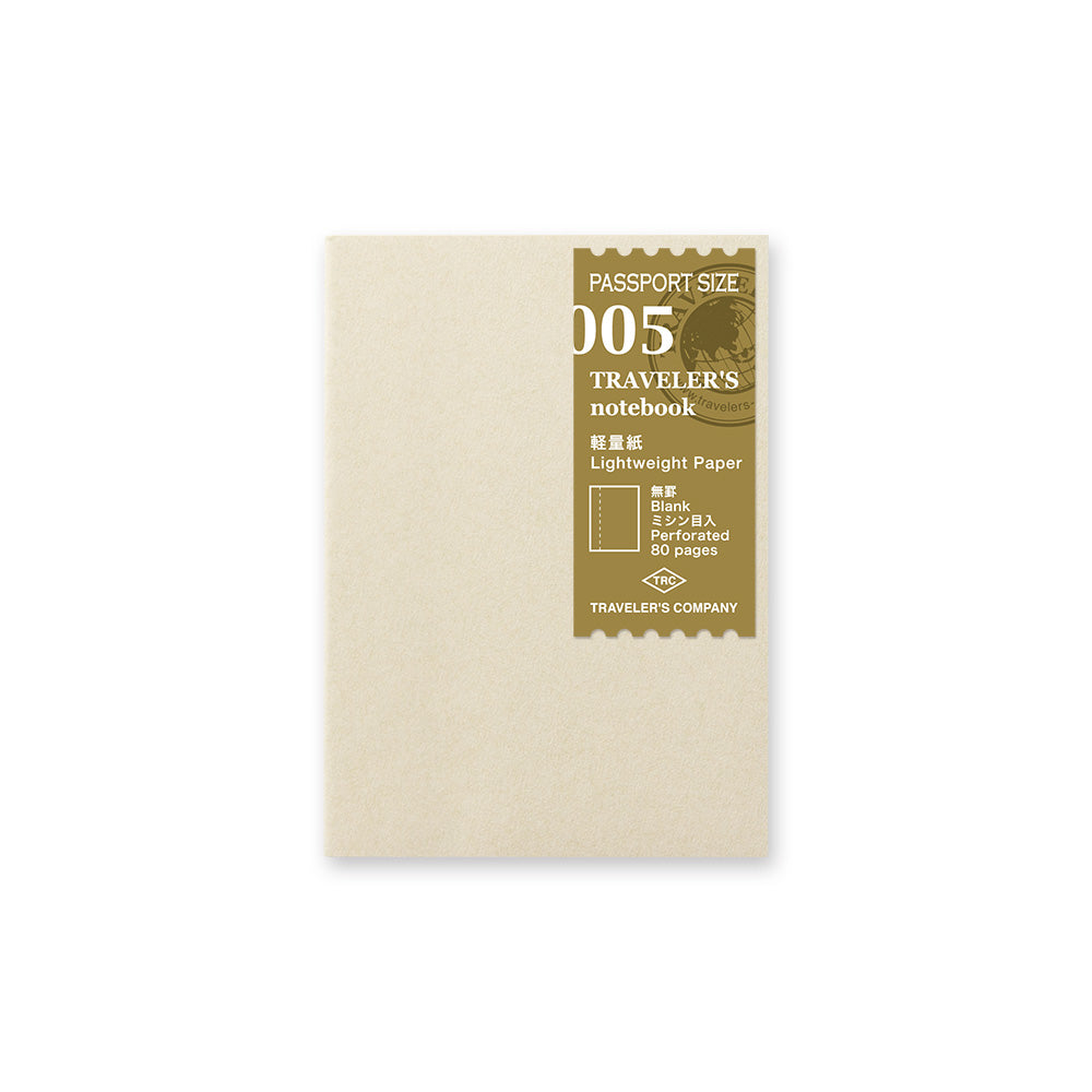 Traveler's Notebook Passport Size 005 Filler Lightweight Paper