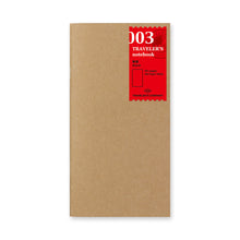 Load image into Gallery viewer, Traveler&#39;s Notebook 003 Regular Size Refill Blank Notebook
