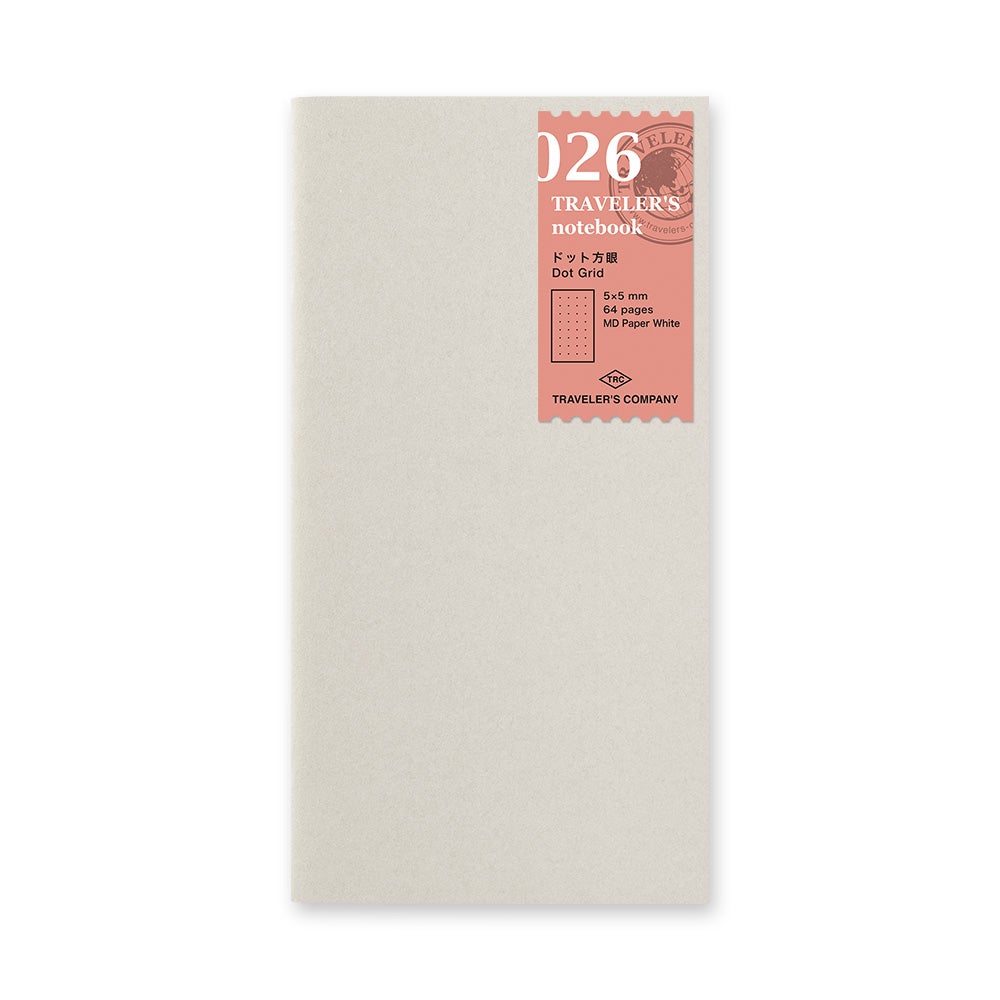 Traveler's Notebook 026 Regular Size Refill Dot Grid  Notebook